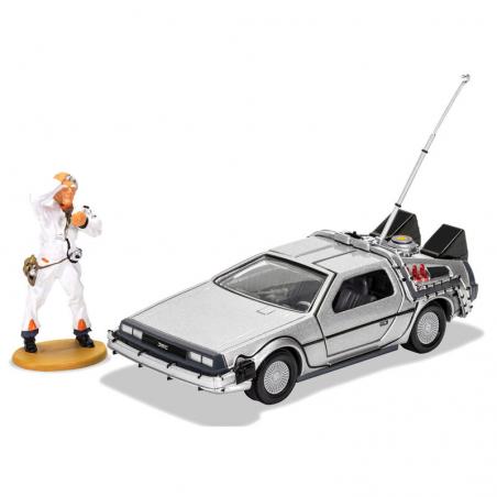 Set DeLorean + figura Doc Brown Regreso al Futuro - Imagen 1