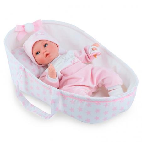 Muñeca Petite Cuna Rosa 40cm - Imagen 1