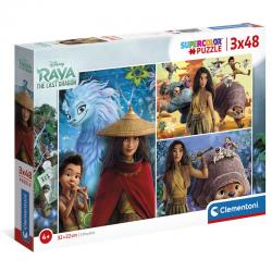 Puzzle Raya y el Ultimo Dragon Disney 3x48pzs - Imagen 1
