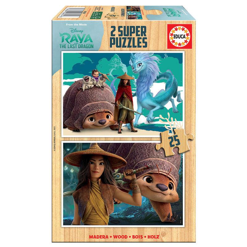 Puzzle Raya y el Ultimo Dragon Disney madera 2x25pzs - Imagen 1