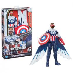 Figura Titan Capitan America Falcon y el Soldado de Inverno Marvel 30cm - Imagen 1