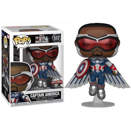 Figura POP Marvel The Falcon and the Winter Soldier Captain America Exclusive - Imagen 1