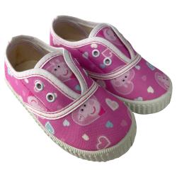 Zapatillas Peppa Pig lona fucsia - Imagen 1