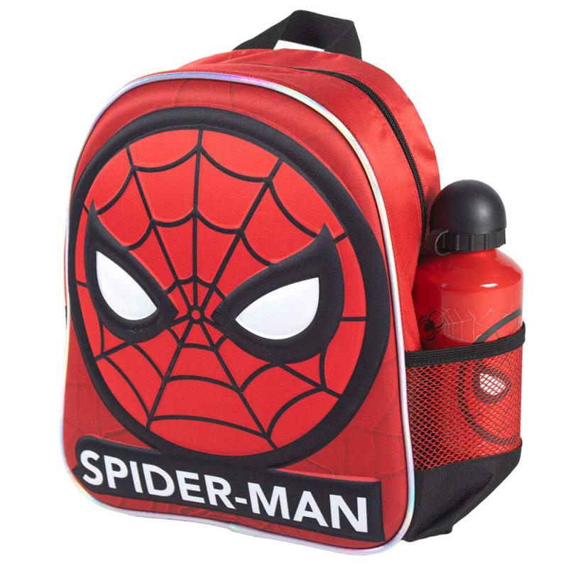 Mochila 3D Spiderman Marvel + cantimplora 31cm - Imagen 1