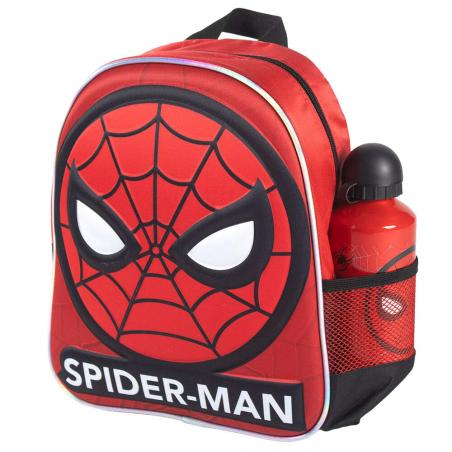 Mochila 3D Spiderman Marvel + cantimplora 31cm - Imagen 1