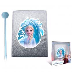 Set diario glitter + boligrafo pompon Frozen 2 Disney - Imagen 1