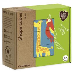12 Cubos Serigrafiados Formas Animales - Imagen 1