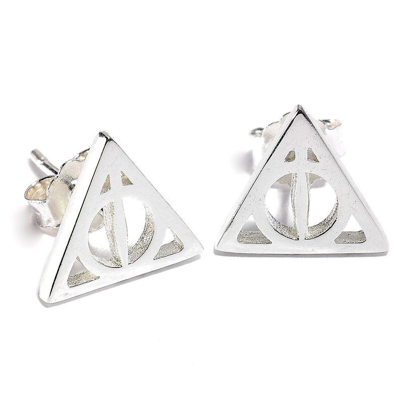 Pendientes Deathly Hallows plata - Imagen 1
