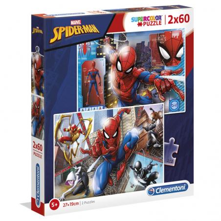 Puzzle Spiderman Marvel 2x60pzs - Imagen 1