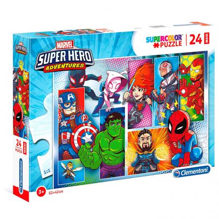 Puzzle Maxi Superhero Marvel 24pzs - Imagen 1