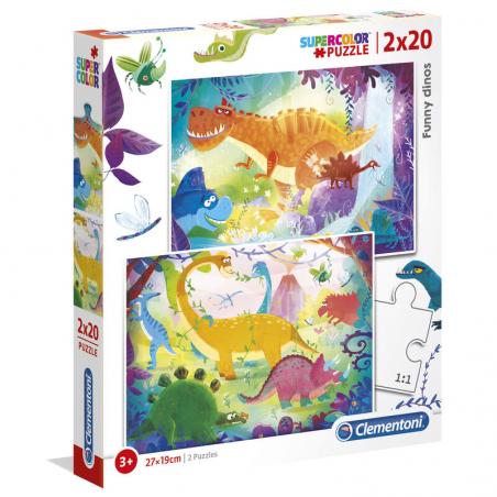 Puzzle Dinosaurios 2x20pzs - Imagen 1