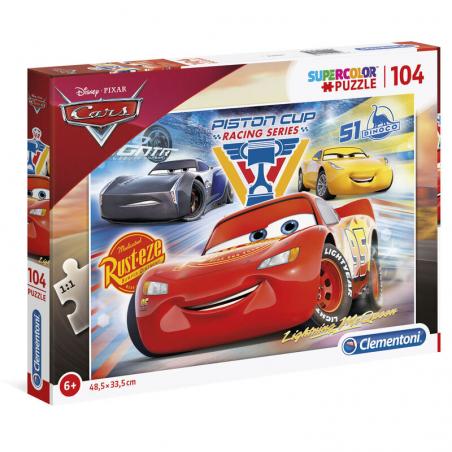 Puzzle Cars 3 Disney 104pzs - Imagen 1